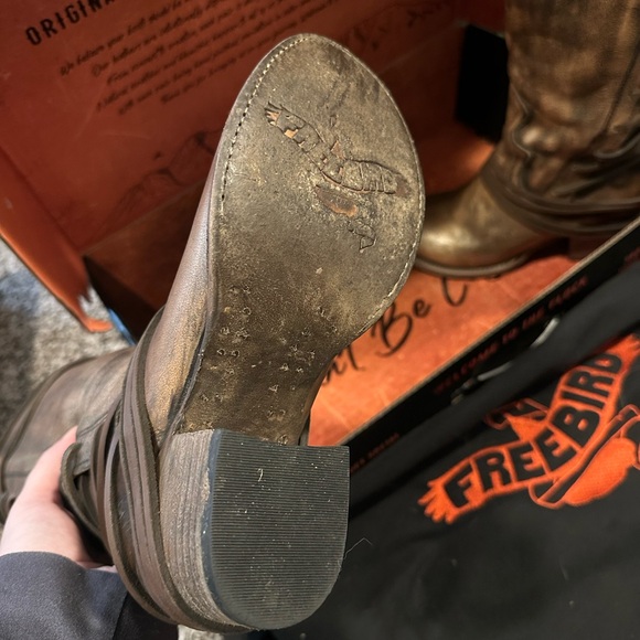 Freebird Bronze Coal  Lace-Up Boots - Picture 6 of 7